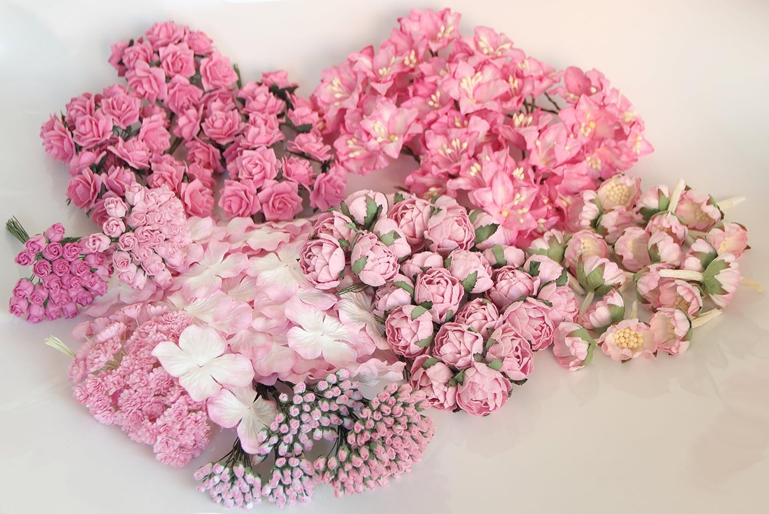 Amazon Com Scrapflowers Big Value Set Of Pink Flowers For