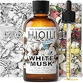 HIQILI White Musk Fragrance Oil, Musk Perfume for Women - 1 Fl Oz | for Candle &amp; Soap Making Supplies and Perfect for Home, Car Diffuser Use, Add to Pillow Scented Spray - 30 ML