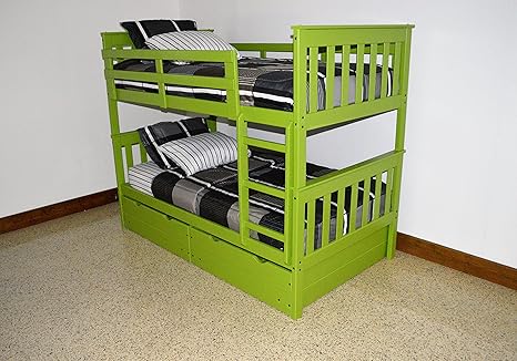 Amazon Com Bunk Beds For Kids With Ladder And 2 Large Under