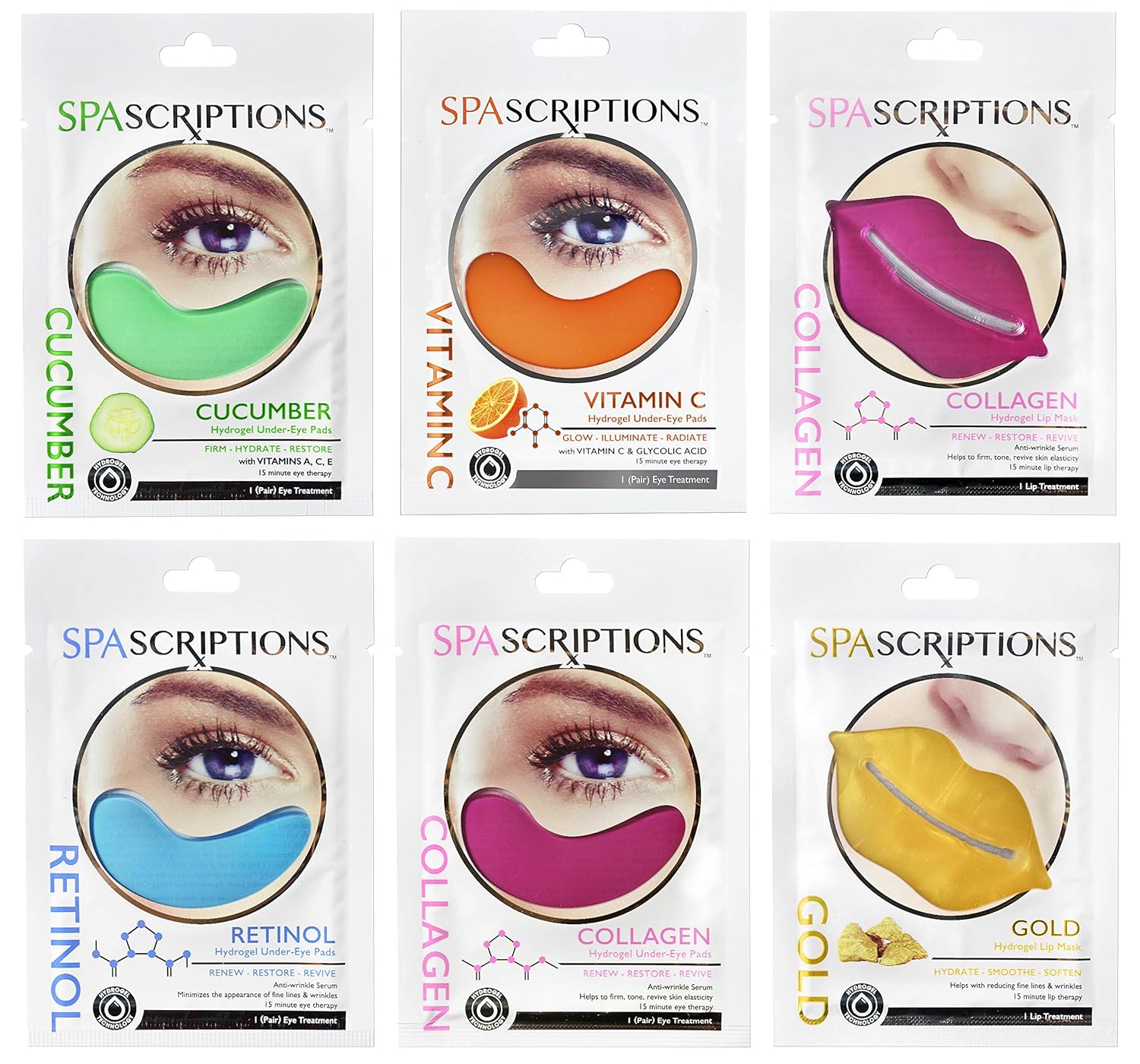 Hydrogel UnderEye and Lip Mask Variety Bulk Collection