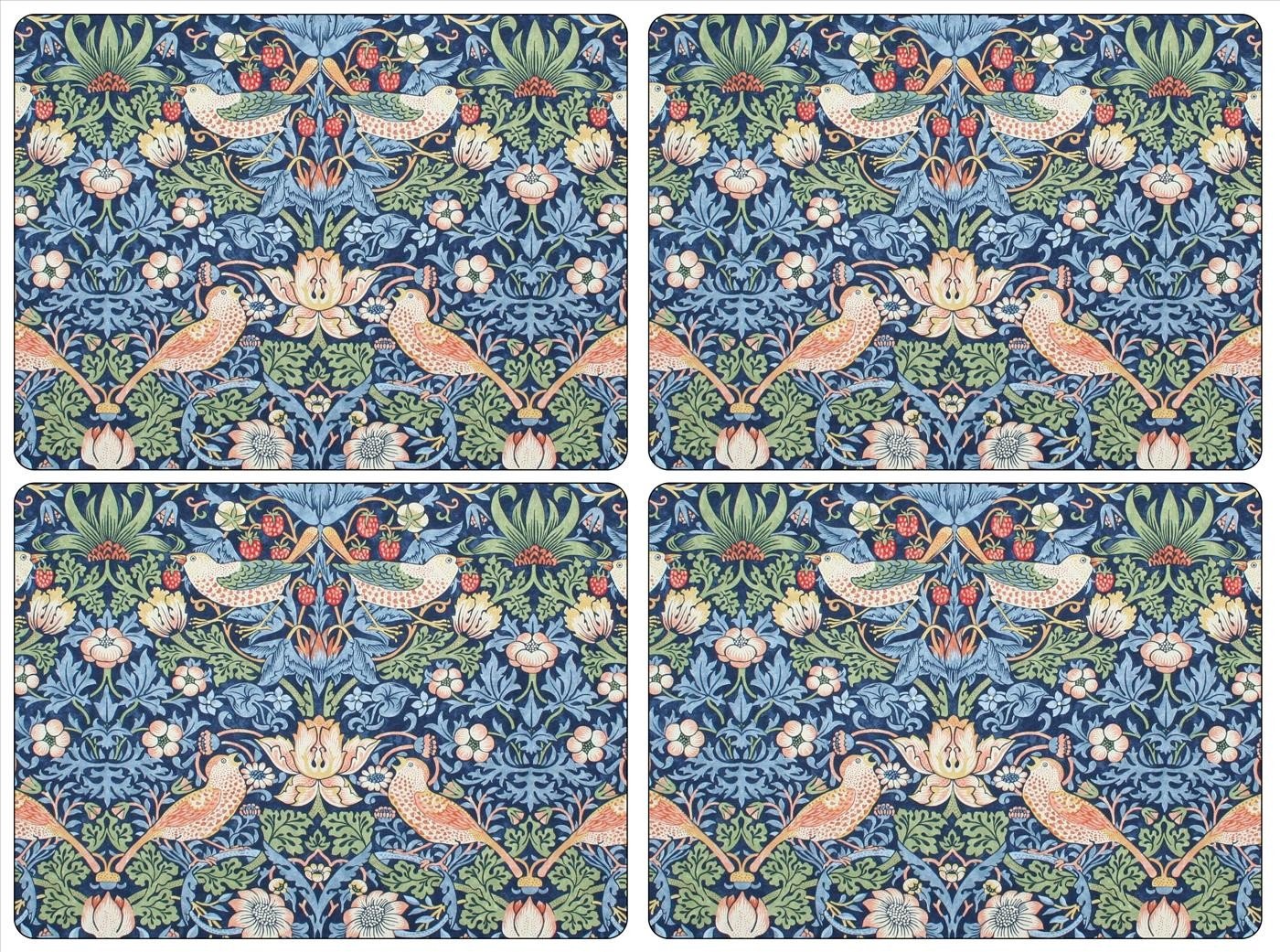 Portmeirion Strawberry Thief Blue Placemats Large - Set of 4