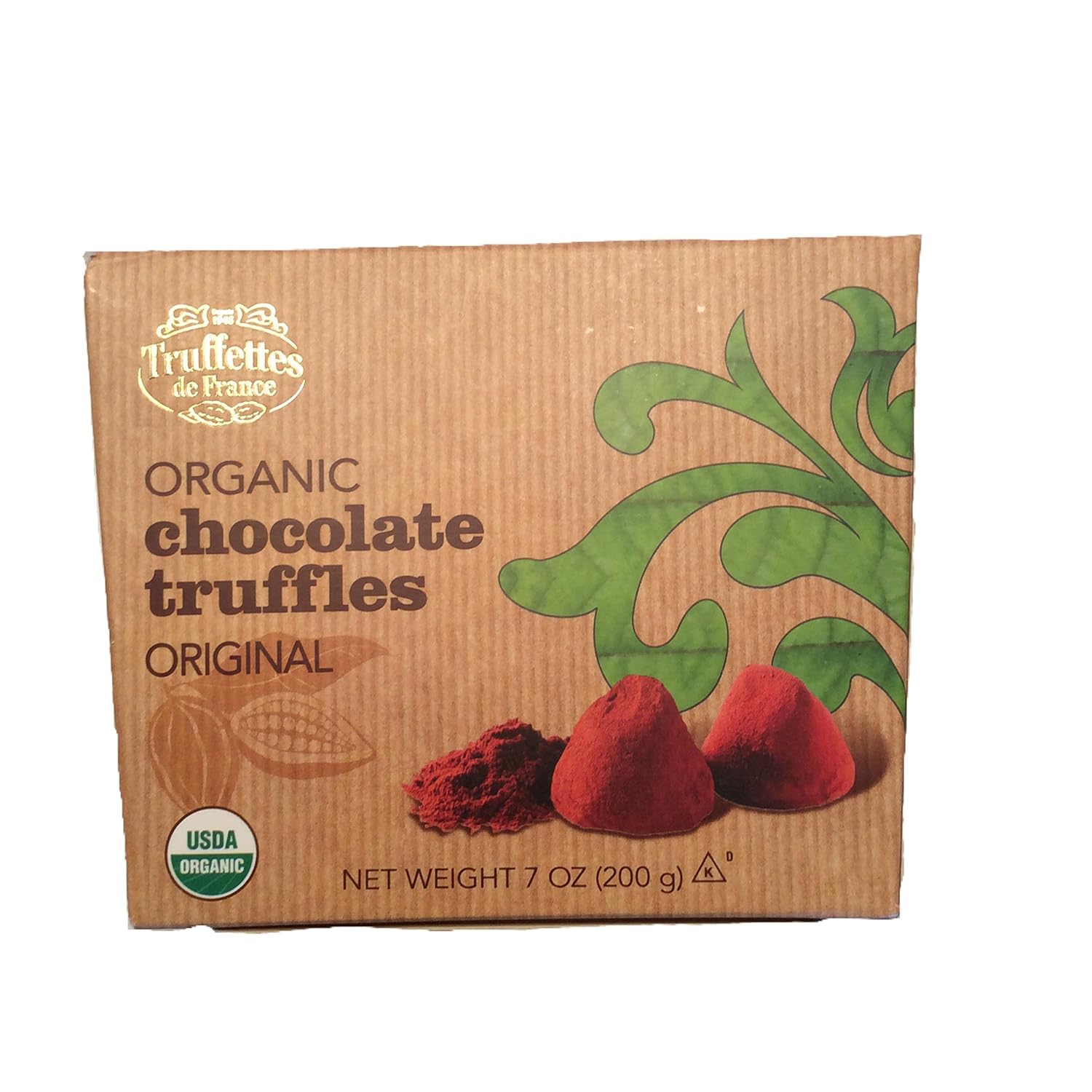 Organic Chocolate Truffles Original, Net Wt 7 oz, USDA
