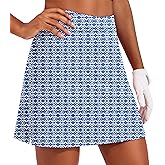 Ekouaer 16“ Golf Skorts for Woman with Inner Pockets Silicone Grippers Tennis Skirt Quick Dry Athletic Pickleball Skort