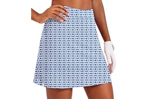 Ekouaer Women Tennis Skirt Skort Golf Skirt with Short Pockets Active Performance Two Layer Skirts Running Outfit