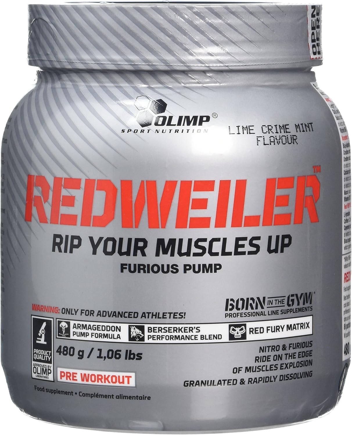 OLIMP SPORT NUTRITION Olimp Labs Crime Mint Redweiler Recovery and Energy Supplement, 480 g, 480 g (1er Pack)