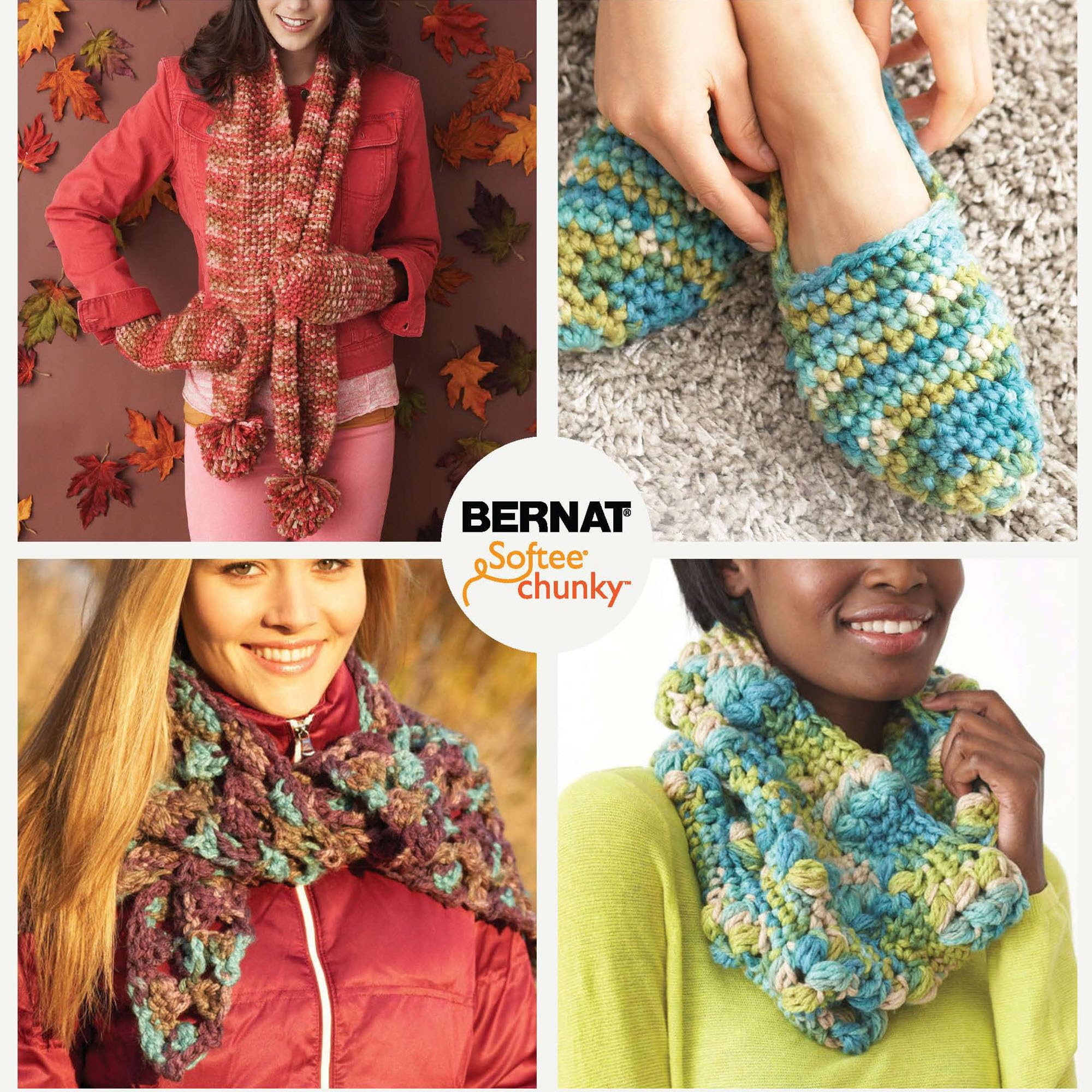Bernat Softee Chunky School Yard Yarn - 3 Pack of 80g/2.8oz - Acrylic - 6 Super Bulky - 77 Yards - Knitting/Crochet