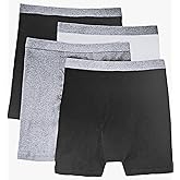 Stafford 4 Pack Boxer Briefs 100% Cotton (Small, Black Grey)