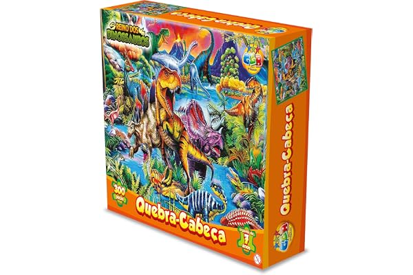 Quebra Cabeça 300 Peças Dinossauros GGB Plast