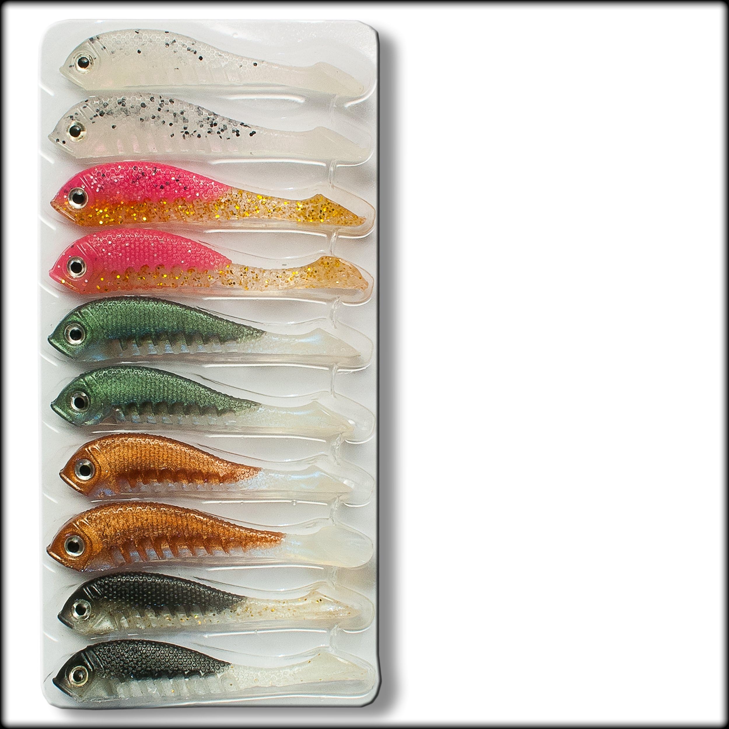 Konger Drop Shot Soft Lure Baits 5cm 2'' Perch Pike Fishing Micro Fish Jig Heads Hooks Jelly Minnow Worm Twister Shad