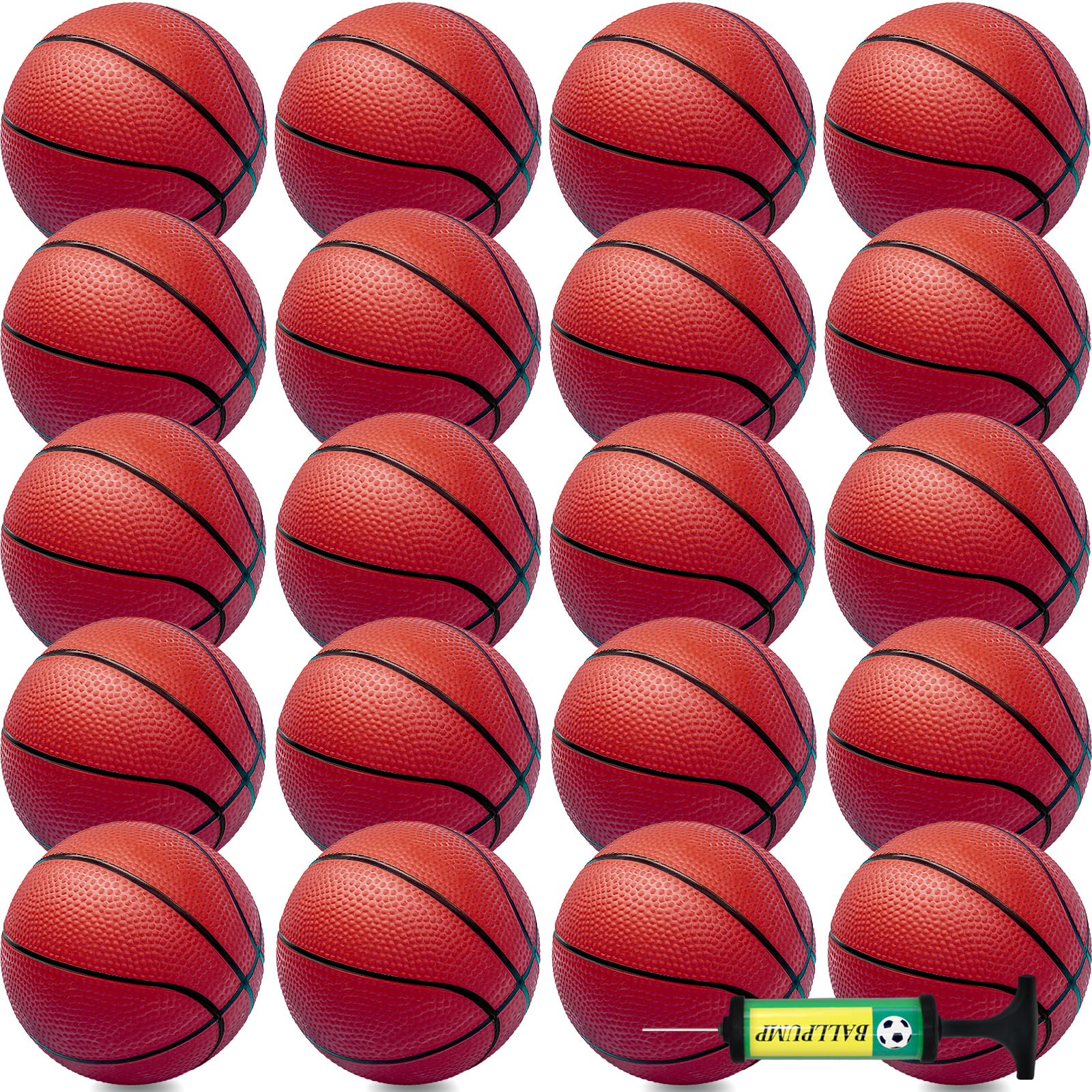 Photo 1 of 30Pcs 7" Inflatable Mini Basketball Balls Bulk Inflatable Small Basketballs Set, PVC Small Basketballs for Over The Door Basketball Hoop Games Party Favors Indoor Outdoor Play Adults Kids Pool Beach