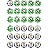30 x Edible Cupcake Toppers – Madrid's Football log Themed Collection of Edible Cake Decorations | Uncut Edible on Wafer Sheet