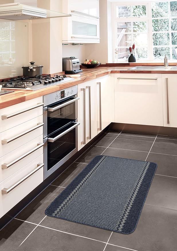 William Armes Kilkis Washable Kitchen Rug, Blue, 100 x 67 cm Amazon.co