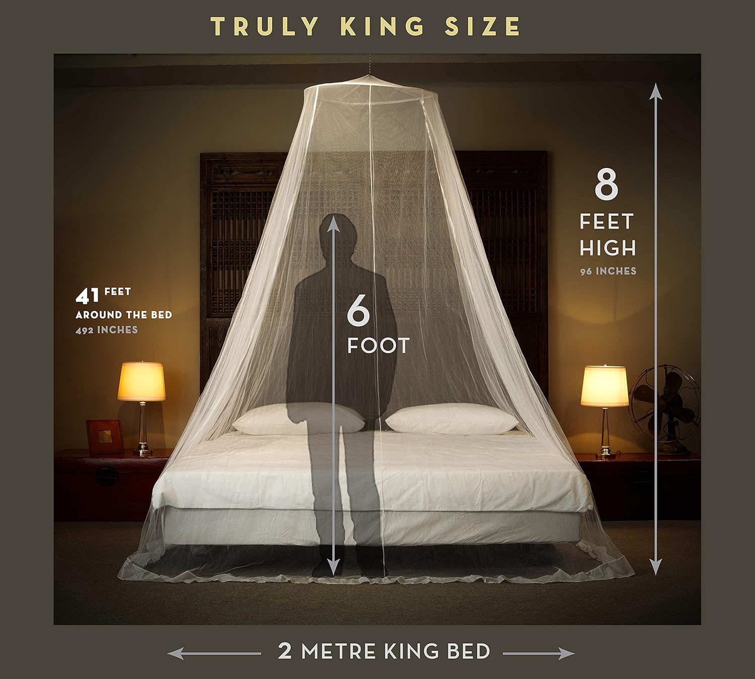 Timbuktoo Mosquito Nets Luxury Mosquito NET - for King to Single Size Beds Quick and Easy Installation System - Unique Internal Loop - 2 Entries - Ripstop Stuff Sack - No Added Chemicals.: Home & Kitchen