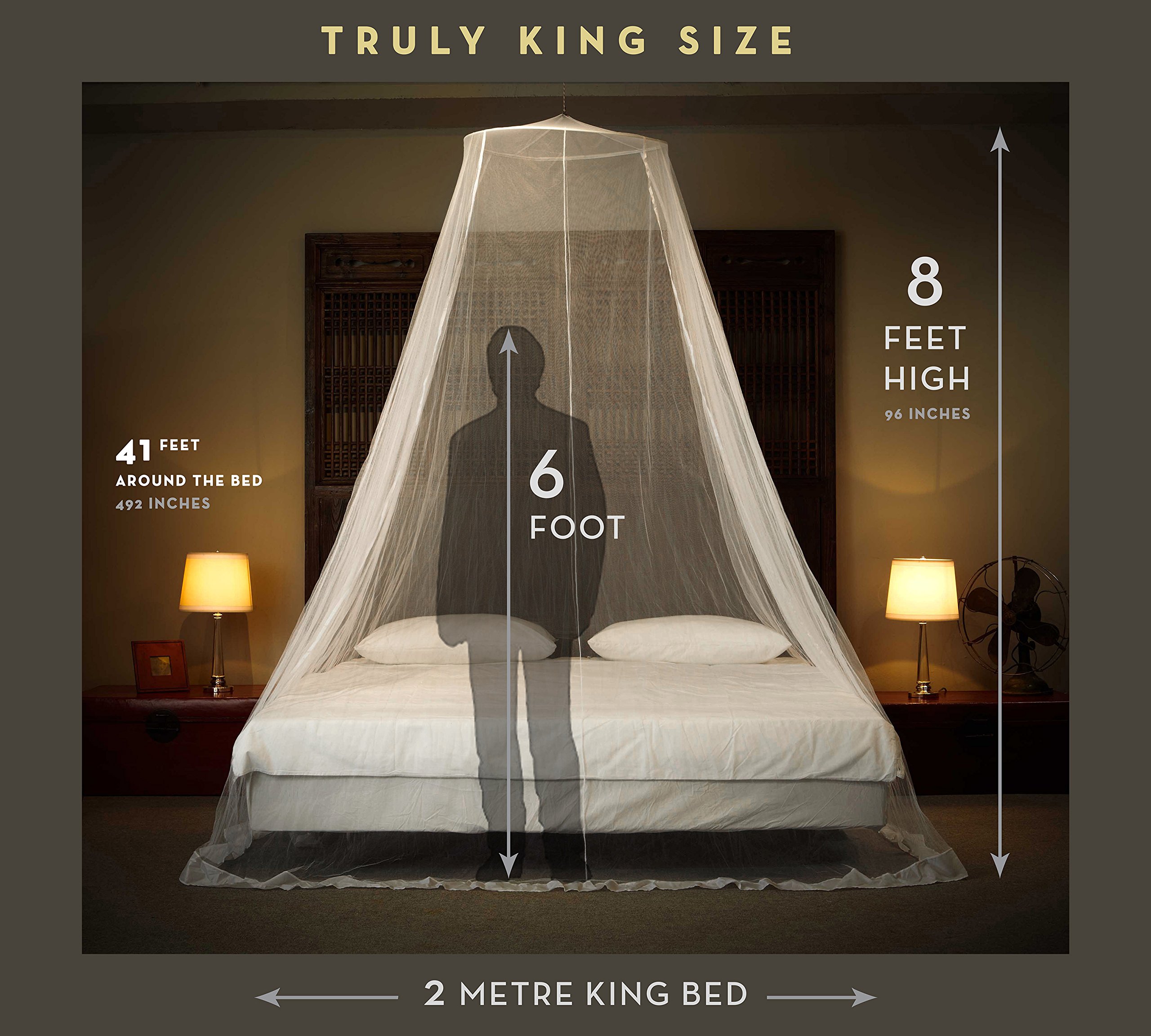 Timbuktoo Mosquito Nets Luxury Mosquito NET for Single to King Size