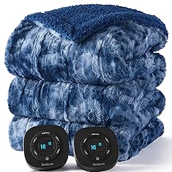 Bedsure Faux Fur Electric Blanket Queen Size, Dual