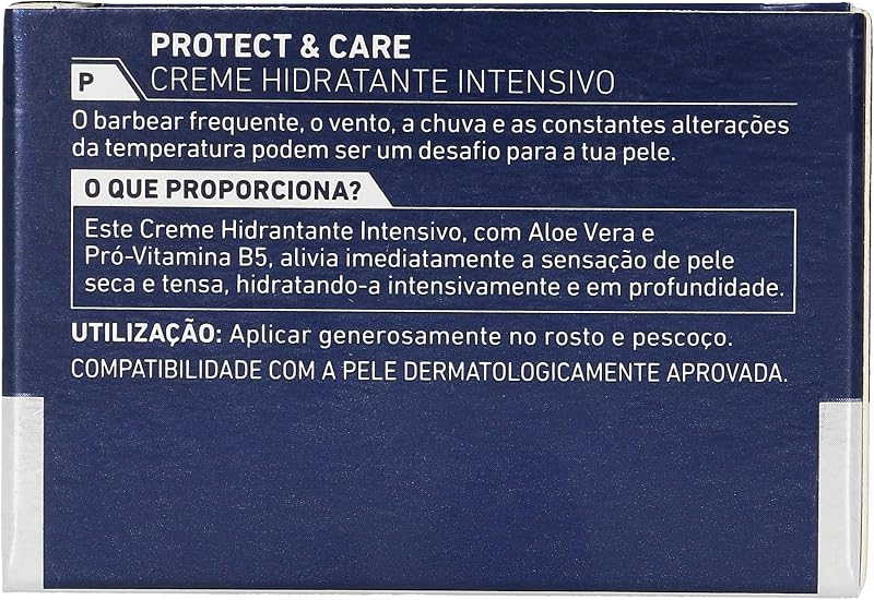 Protege & Cuida Crema Hidratante Intensiva (1 x 50 ml), crema facial hidratante con aloe vera, crema para hombres con la piel muy seca, nutre e hidrata