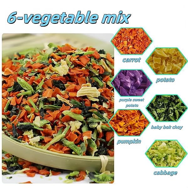 QIXINLIZYY FREEZE DRIED MIXED DEHYDRATED VEGETABLES – 1.3LB（580G） RAMEN TOPPINGS VEGETABLE FLAKES, DRY VEGGIE FOR COOKING, CAMPING, EMERGENCY SUPPLY，TO MAKE VEGETABLE SOUP