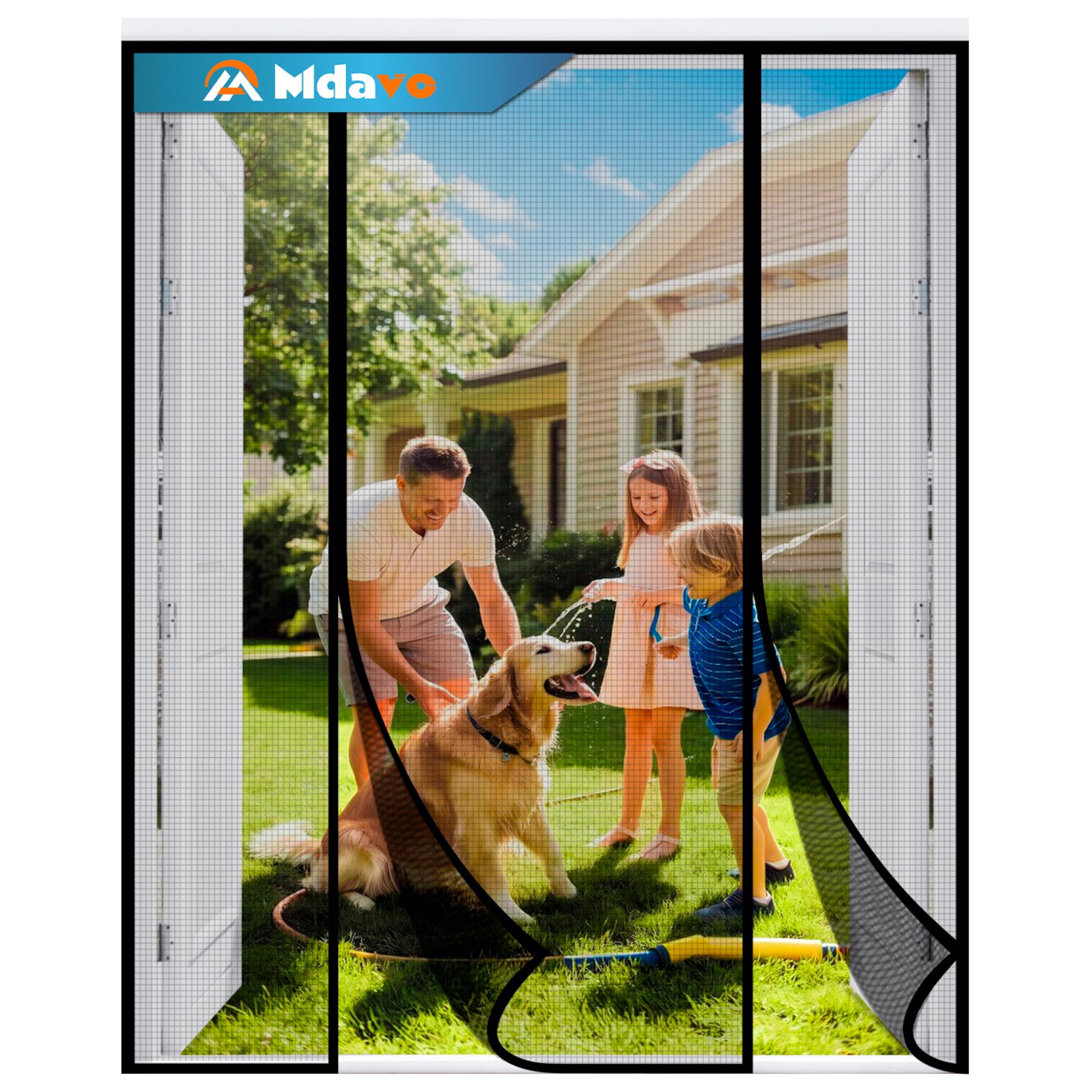 Photo 1 of Double Door Fiberglass Magnetic Screen Door?Screen Door Mesh?Keep Bugs Out, Heavy-Duty Mesh Curtain,Pet and Kid Friendly, Works with Front Doors, Sliding Doors?72x80 InchLPNPMFY2943702
