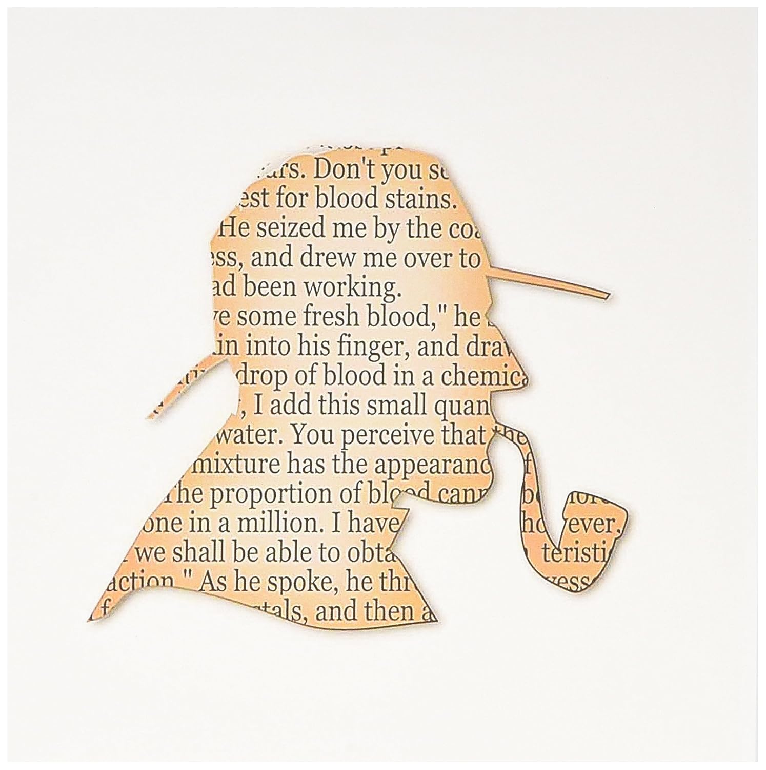 3dRose Set of 12 Greeting Cards, Image of Funny Outline of Sherlock Holmes (gc_174275_2)