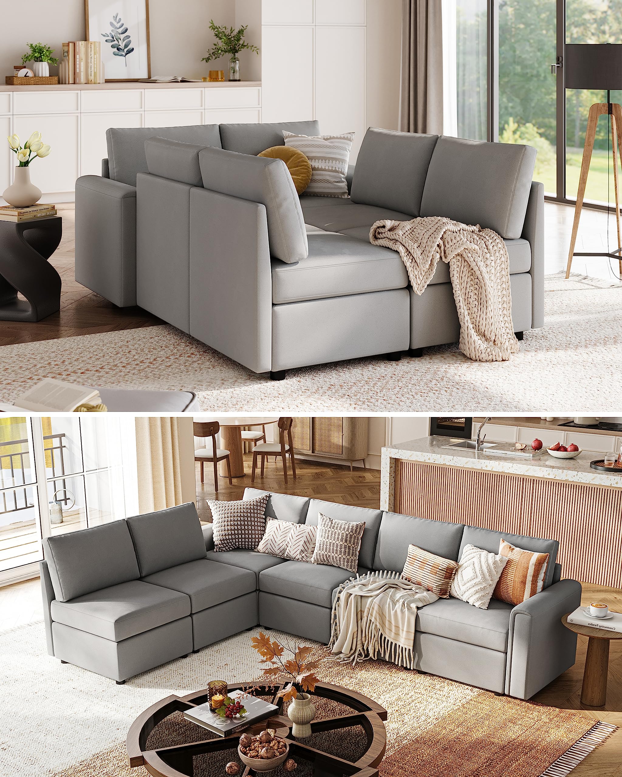 Mua LINSY HOME Modular Sectional Sofa, Convertible U Shaped Sofa Couch ...