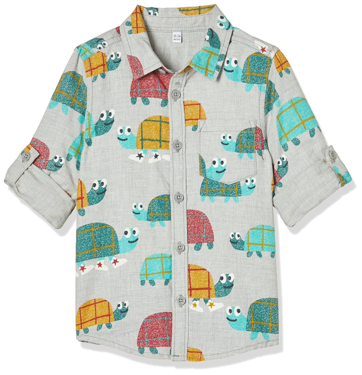 Buy Marks & Spencer Baby Boys' Animal Print Regular Fit Shirt (T884843LMULTI_69M) at Amazon.in