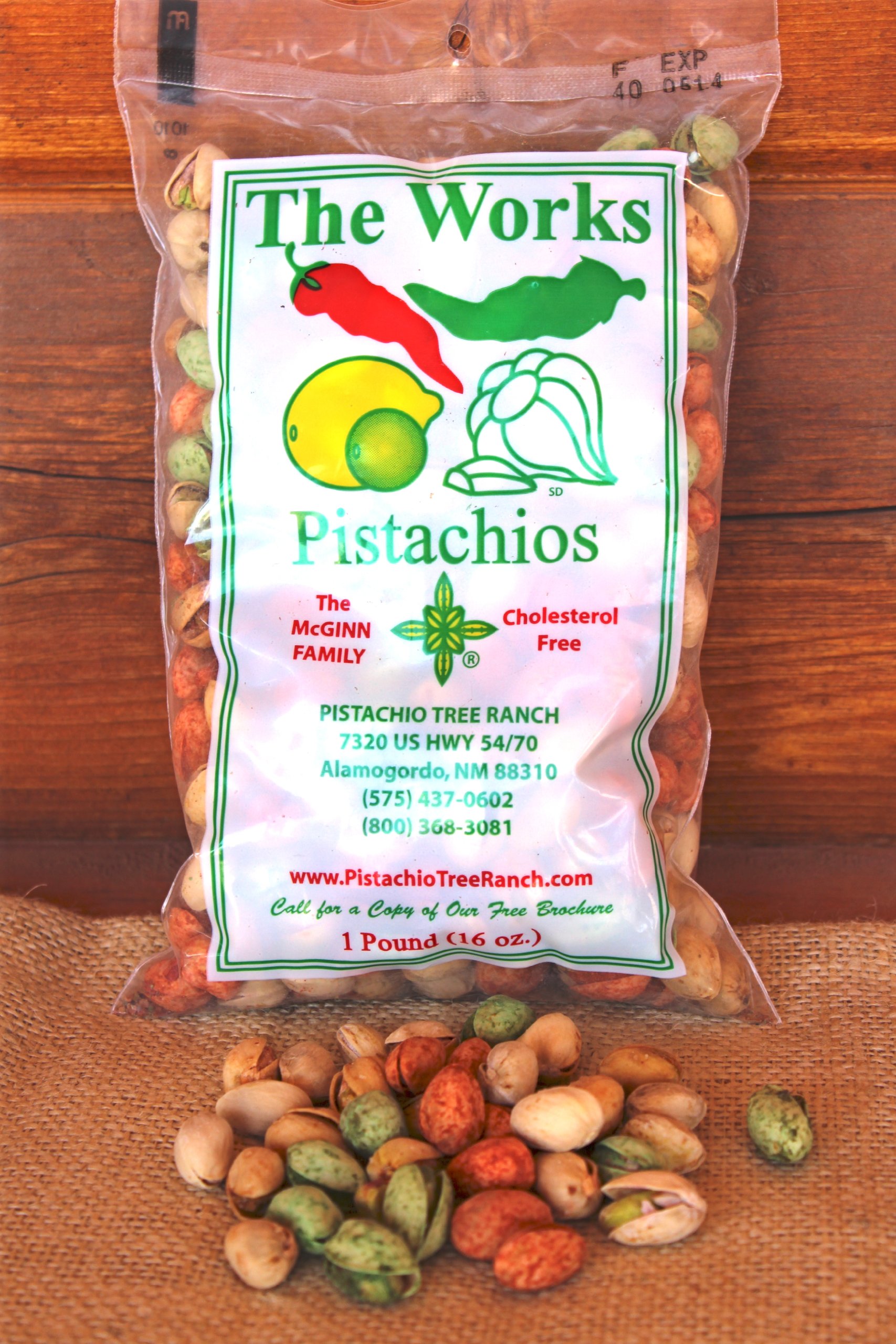 1 lb. bag Habanero Limon Pistachios Snack Pistachio Nuts