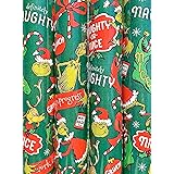 Amazon Com American Greetings Christmas Wrapping Paper With Gridlines The Grinch 3 Pack 105 Sq Ft Kitchen Dining