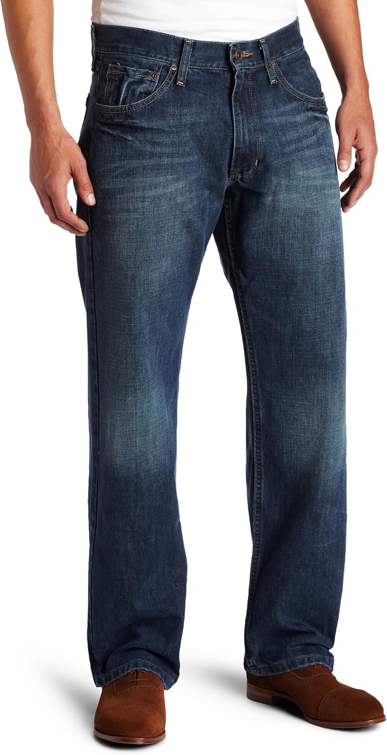Nautica Jeans Men's Loose Medium Slub Jean, Coastal Portal, 33Wx32L at