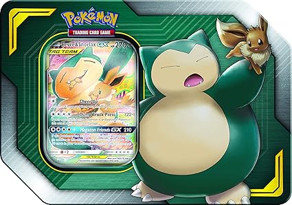Amazoncom Pokémon Pok80531 Tcg Eevee Snorlax Gx Tag