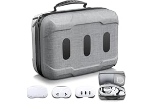 KawayeReal Hard Carrying Case for Meta Quest 3/3S/2/Vision Pro/Elite Strap, Large Travel and Home Storage Case for VR Headset and Controller Accessories