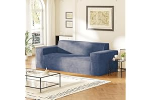 Swbvs Sofa-in-a-Box, Memory Foam 3-Seater Couch, No Installation & Easy to Transport, Deep Seat Modern Sofa with Corduroy Fabric, Couch for Living Room, Bedroom, Apartment, Home Office,Grey