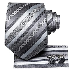 Hi-Tie 3 Pcs Gift Box Mens Tie Set Necktie with