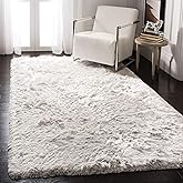 SAFAVIEH Ocean Shag Collection X-Large Area Rug - 11' x 15', Ivory, Handmade Solid, 2.4-inch Thick Ideal for High Traffic Are