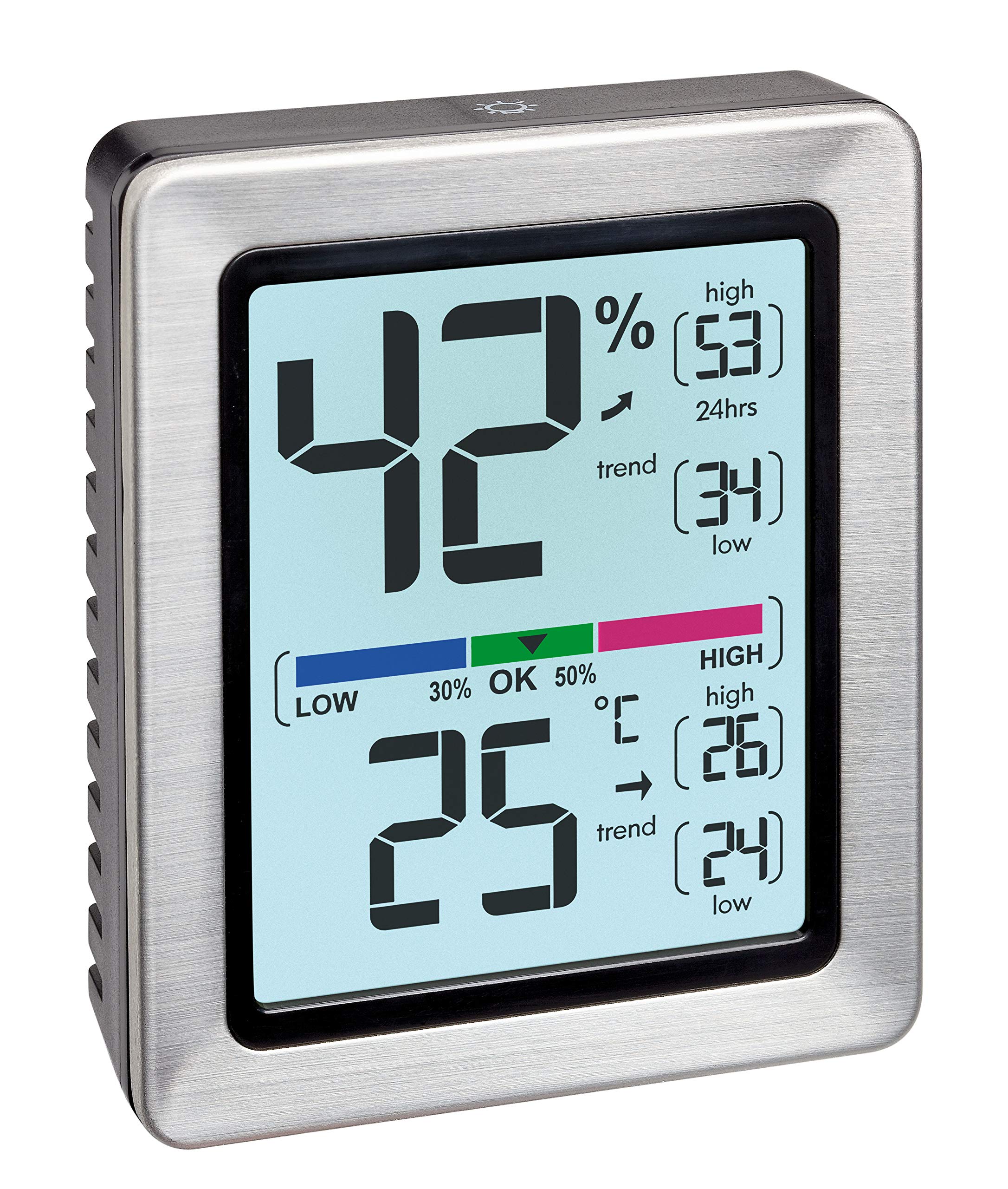 TFA Dostmann digital thermo-hygrometer Exacto, 30.5047.54, indoor, accurate temperature and humidity, incl precision sensor