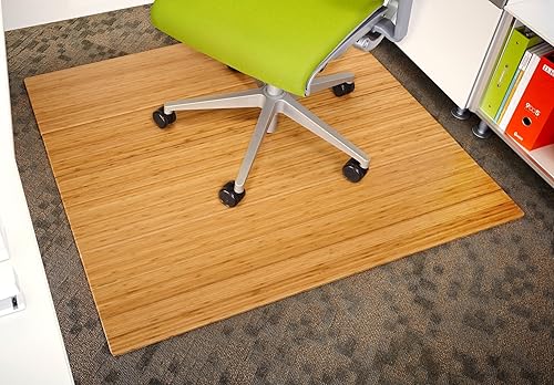 bamboo office chair mat