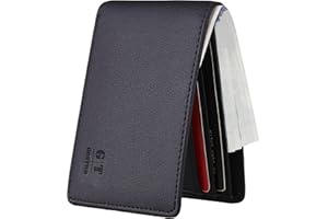Gostwo Slim Wallet for Men Minimalist Leather ID Window Front Pocket Bifold Wallet