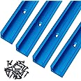 HOTTARGET Aluminum 24 Inch T-Track With Wood Screws-Double Cut Profile