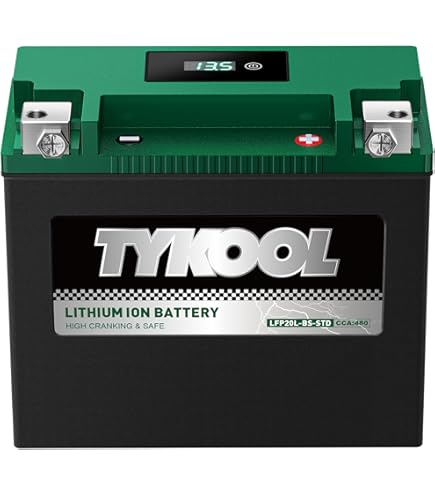 Amazon.com: TYKOOL LFP20L-BS-PRO Lithium Motorcycle Battery