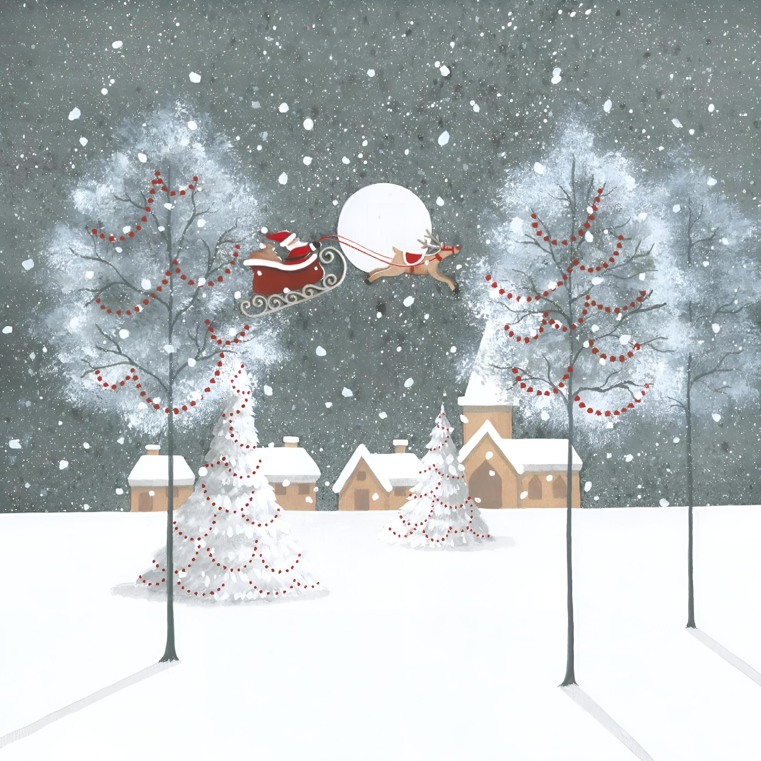 GBCC Charity Christmas Cards Pack of 6 - Santa and Rudolph Design - Festive Christmas Cards Multipack - In Aid of UK Charities