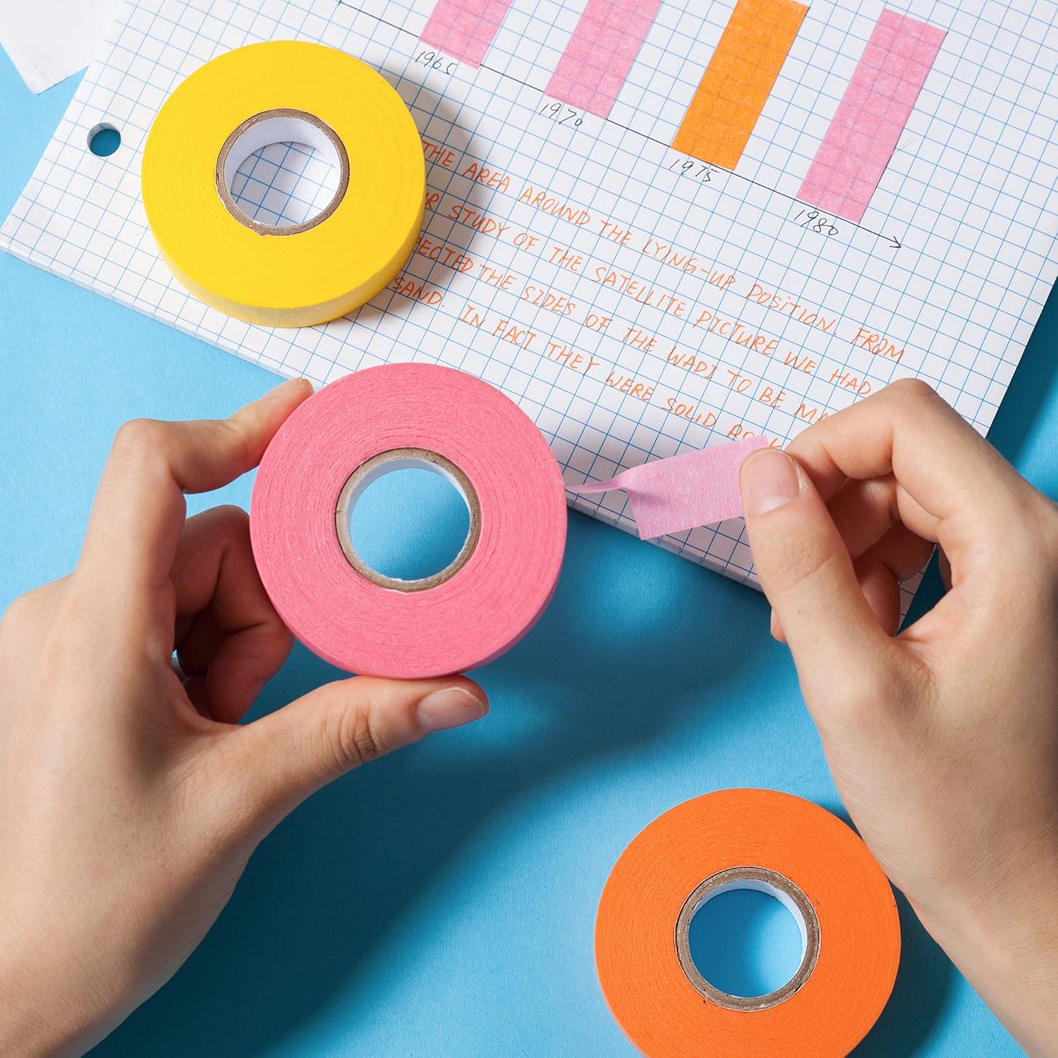 Mr. Pen- Colored Masking Tape, Colored Painters Tape for Arts and Crafts, 6 Pack, Drafting Tape, Craft Tape, Labeling Tape, Paper Tape, Masking Tape, Colored Tape, Colorful Tape, Artist Tape, Art Tape: Industrial & Scientific