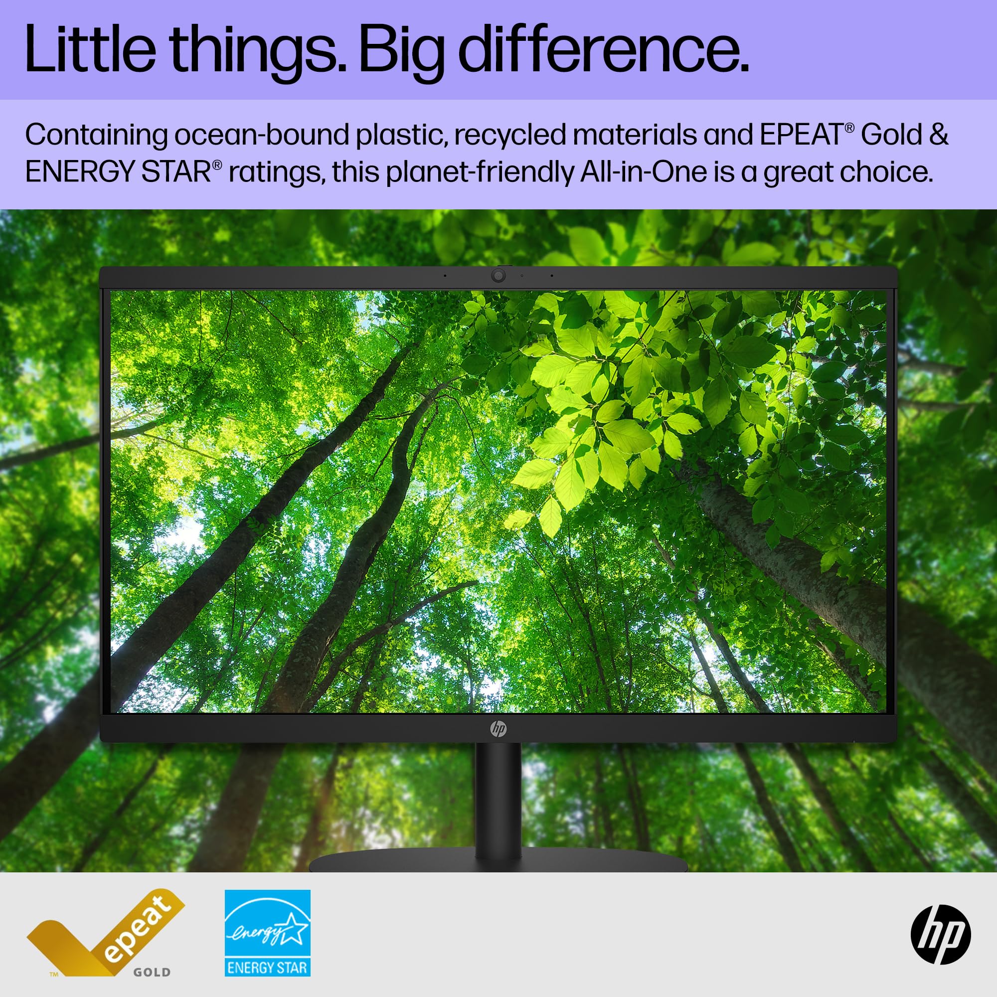 HP 22 inch All-in-One Desktop PC, FHD Display, Intel N200, 8 GB RAM, 512 GB SSD, Intel UHD Graphics, Windows 11 Home, 22-dg0040 (2024)