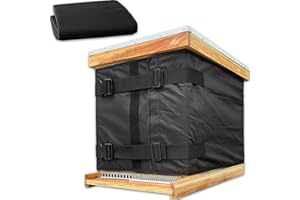 CHALLICARE Winter Bee Hive Wrap for 8 and 10 Frame Hives, Adjustable Beehive Wrap Beekeeping Supplies, 600D Oxford Insulated Cover, Waterproof, Windproof, Lightweight, Eco-Friendly, Reusable, 75.98" x 15.7"