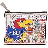Catstudio University Of Kansas Collegiate Zipper Pouch Purse | Holds Your Phone, Coins, Makeup and Dog Treats