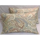 TSOTU Pillow Cases Standard Size Cotton Pillow Shams Covers Printed Pattern Set of 2 (European)