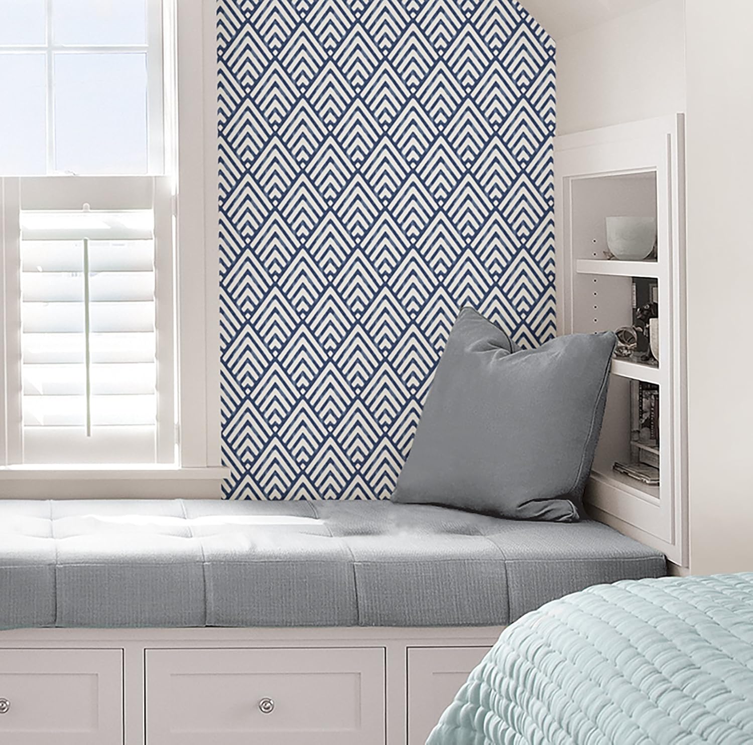 NuWallpaper NU1701 Deep Arrowhead Decal - Blue, 52 x 52 cm - Image 3