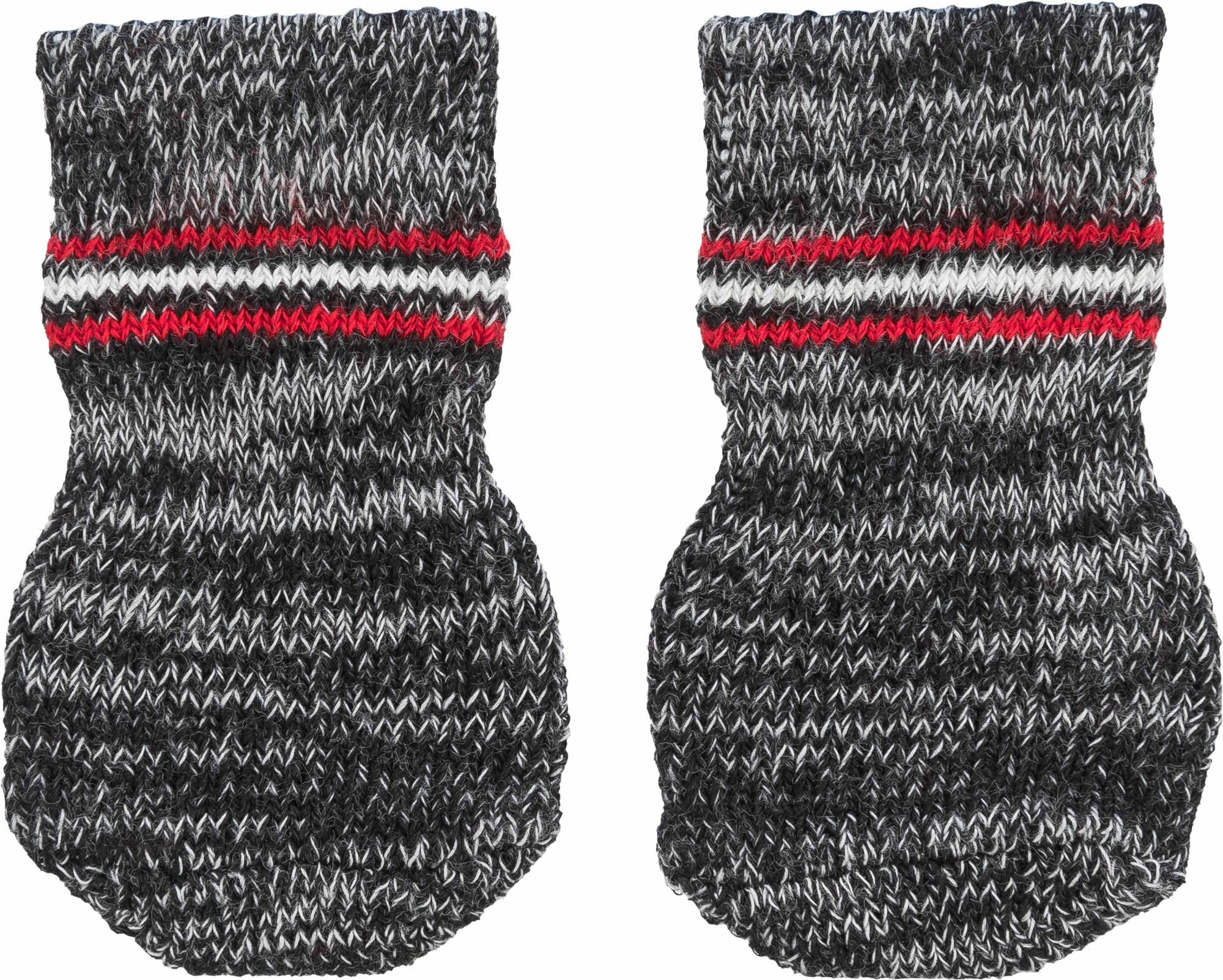 TRIXIE dog socks XL - 6 cm paw width - 16 cm high - non-slip sole - cotton with elastane - washable at 30 °C - grey - 19506
