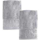 Rae Dunn Hand Towels, Embroidered Decorative Hand Towel for Kitchen and Bathroom, 100% Cotton, Wash/Dry, 16"x 28"