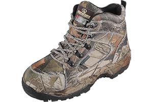 R RUNFUN Men's Camo Hunting Boots, Lightweight Waterproof Hunting Shoes, 6'' Ankle Support Anti-slip Breathable Durable Outdoor Shoes