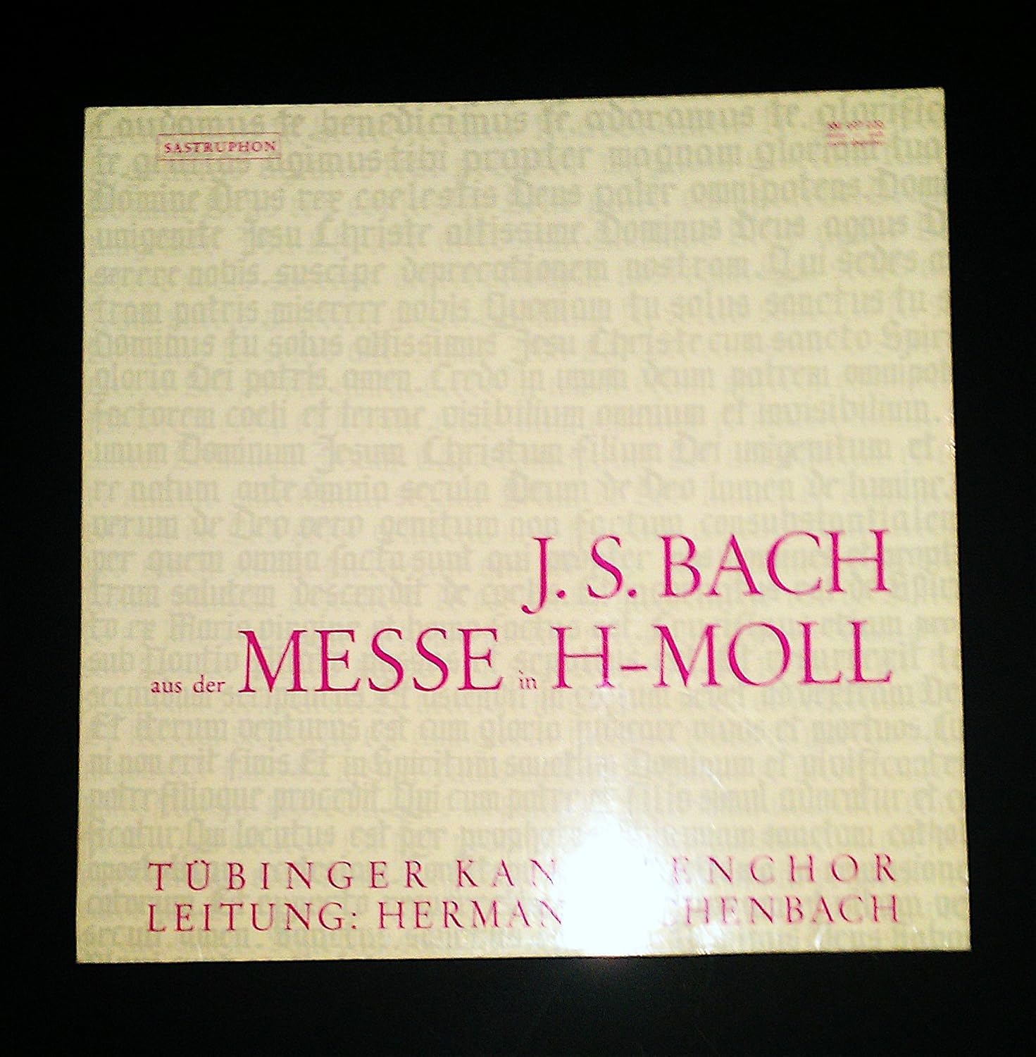 J S Bach Aus Der Messe In H Moll Stereo Neuaufnahme Vinyl Heidelberger Kammerorchester Tubinger Kantatenchor Hermann Achenbach Amazon Co Uk Music