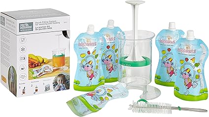 Fill N Squeeze Baby Feeding Weaning Pouch System For Homemade